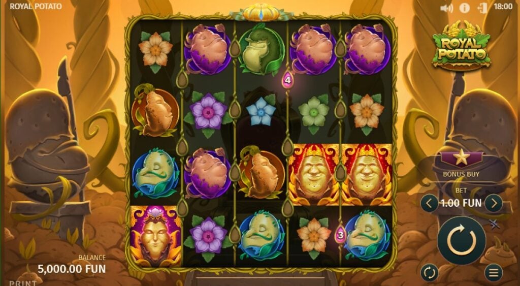 Royal Potato slot reels by Print Studios